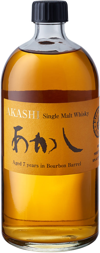 Akashi Eigashima Bourbon Barrel 7 Year Old Japanese Single Malt Whisky 750ml