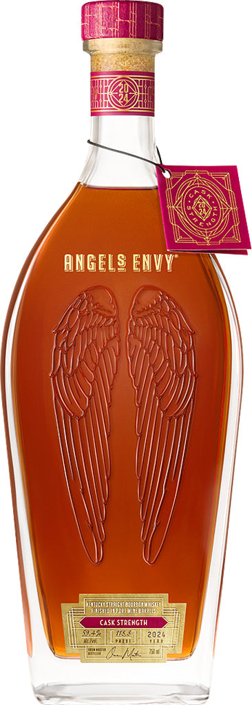 Angel's Envy Bourbon Whiskey Cask Strength Finished in Port Barrel