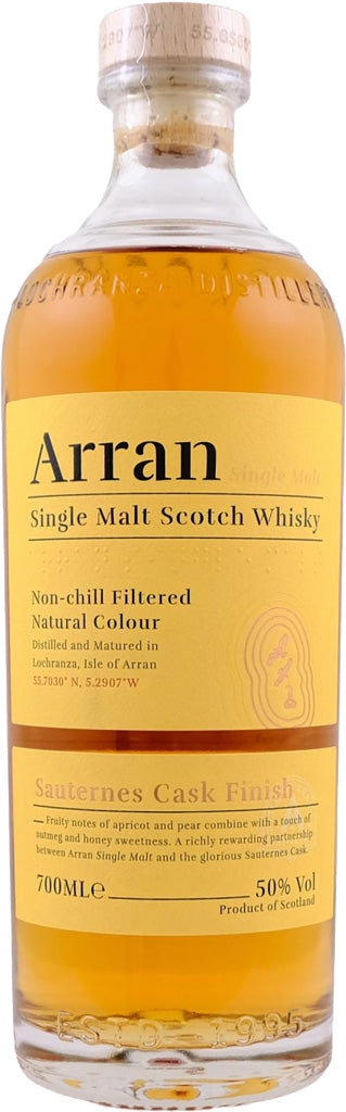 Arran Malt Sauternes Cask Single Malt Whisky 700ml-0