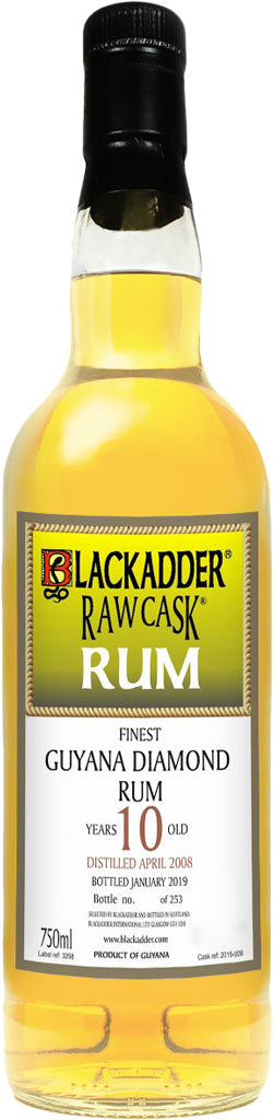 Blackadder Guyana Diamond Raw Cask 10 Year Old Rum 2008 750ml