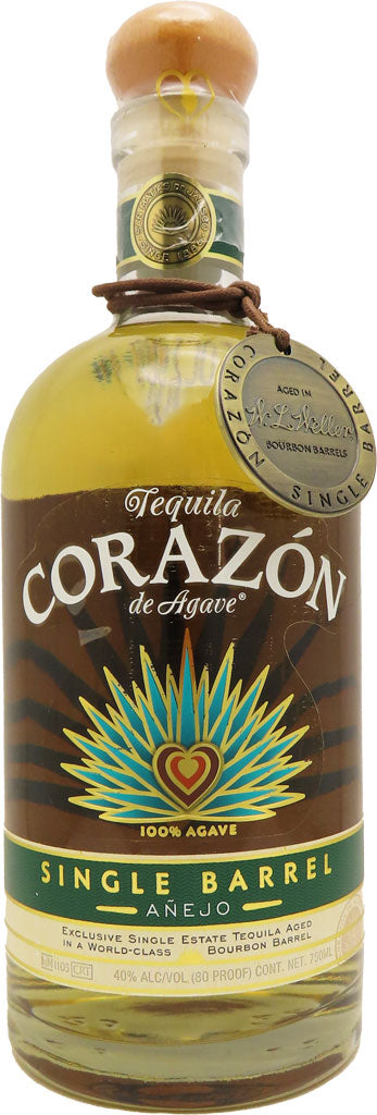 Corazon Anejo Tequila Single Barrel Aged in W.L. Weller Bourbon Barrel –  Mission Liquor