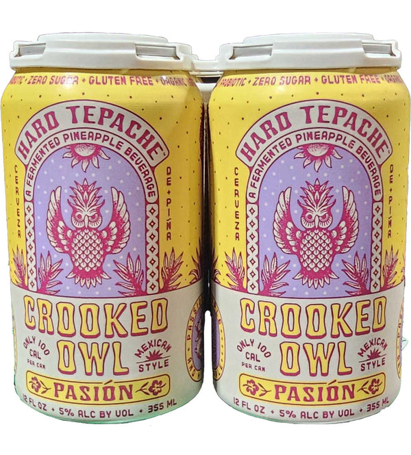 Crooked Owl Pasion Hard Tepache 6pk Cans