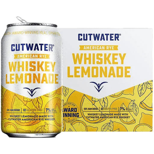 Cutwater Spirits Rye Whiskey Lemonade 4pk Mission Wine & Spirits