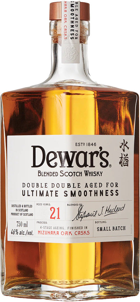 Dewar's Double Double 21 Year Old Mizunara Oak Cask Blended Scotch