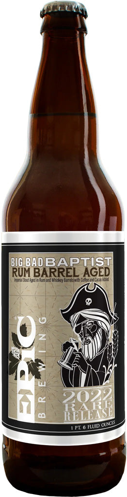 Epic Big Bad Baptist Rum Barrel Imperial Stout 22oz 2022
