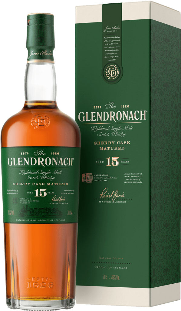 Glendronach 15 Year Old Single Malt Whisky 700ml-0