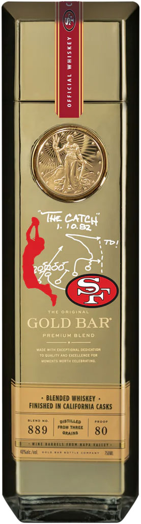 Gold Bar American Whiskey 49er's The Catch Edition 750ml-0