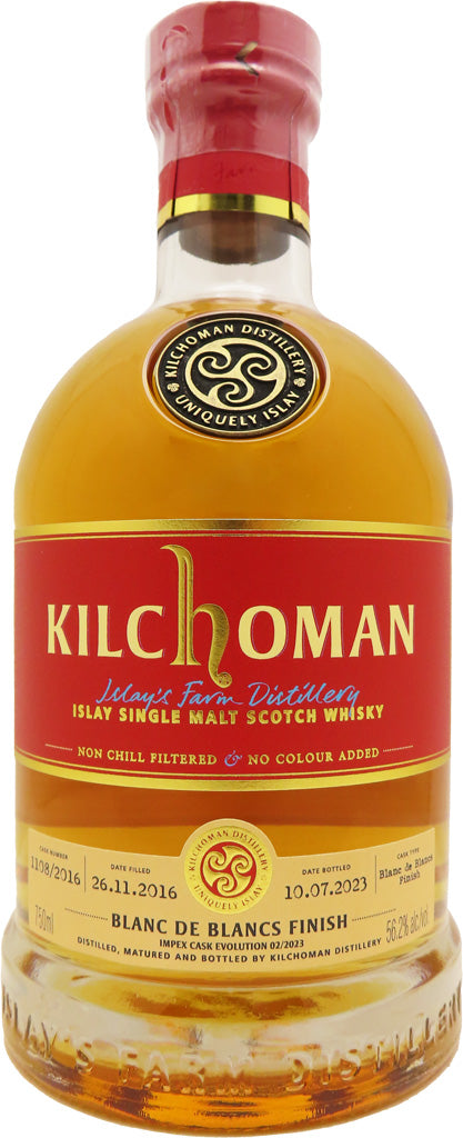 Kilchoman ImpEx Cask Evolution 6 Year Old Blanc de Blancs Single Cask Finish Single Malt Whiskey 750ml