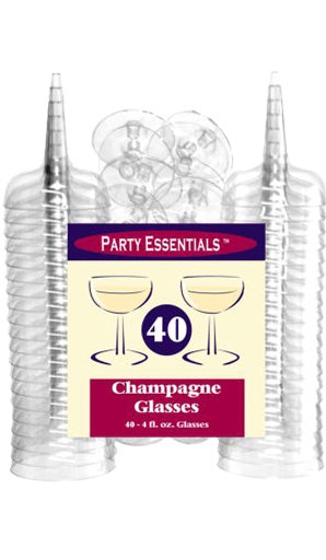 Party Essentials Champagne Glasses 40pk
