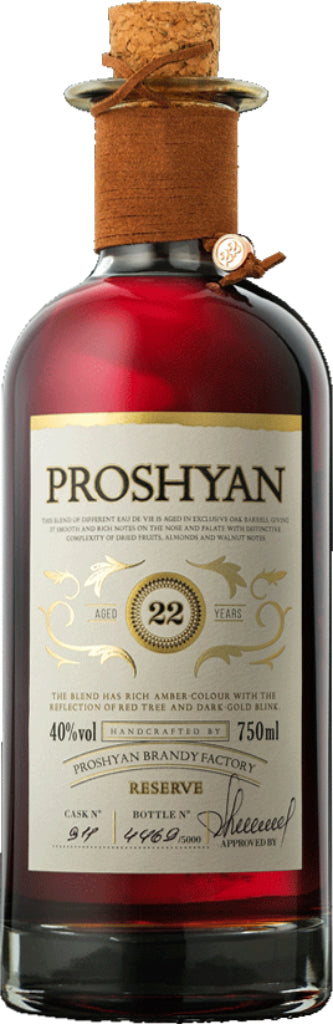 Proshyan Reserve Armenian Brandy 22 Year Old 750ml – Mission Wine