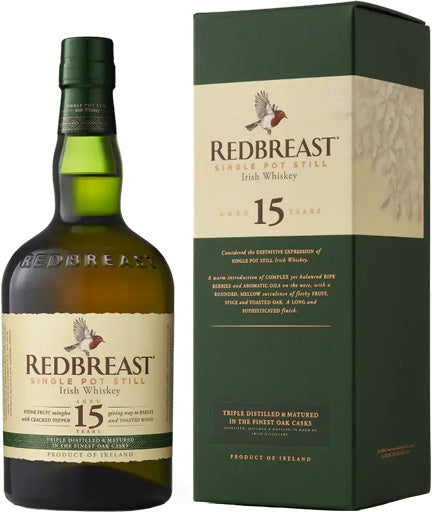 Redbreast 15 Year Old Single Pot Still Irish Whiskey 750ml-0