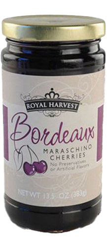 Royal Harvest Bordeaux Maraschino Cherries 13.5oz