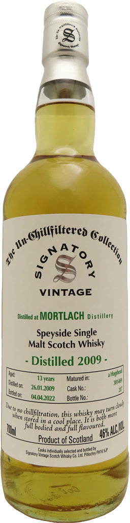 Signatory Vintage Mortlach 2009 13 Year Old Single Malt Whiskey 700ml-0