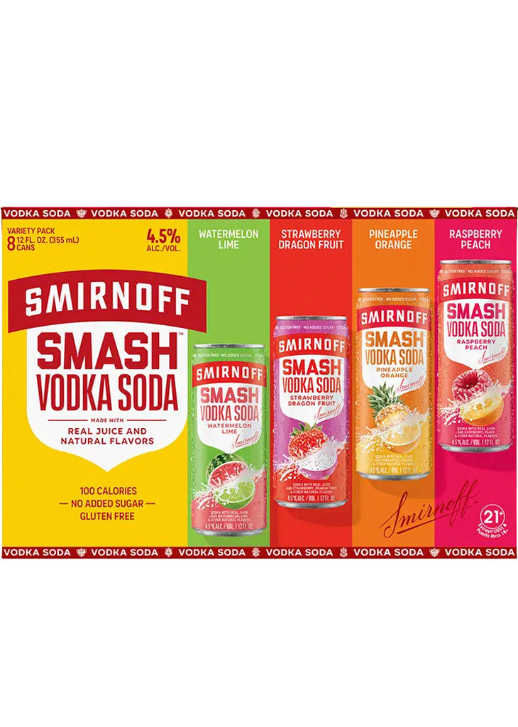Smirnoff Smash Vodka Variety 8pk Cans – Mission Wine & Spirits