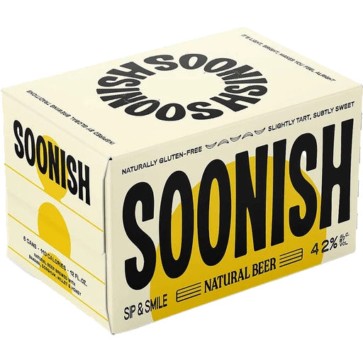 Soonish Gluten Free Natural Beer 6pk Cans
Made with banana grains & honey