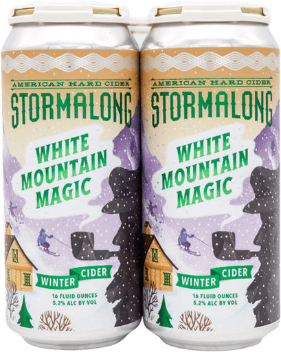 Stormalong White Mountain Magic Winter Cider 16oz 4pk Cans