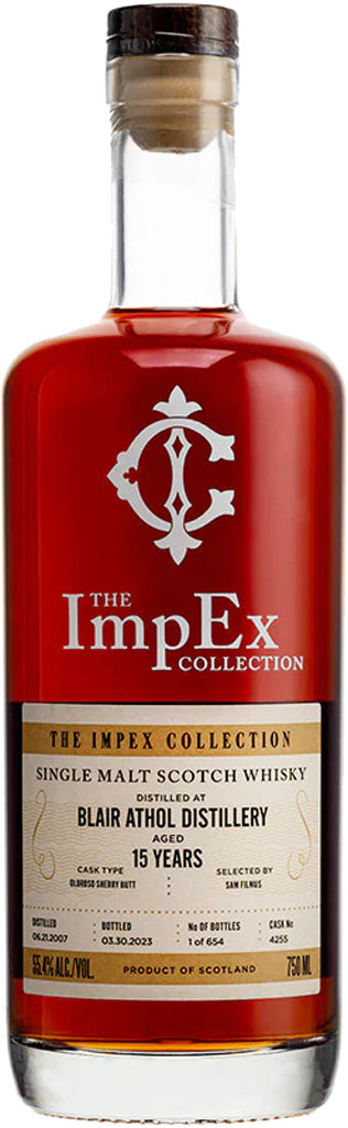 The ImpEx Collection Blair Athol Distillery 2007 15 Year Old 750ml
