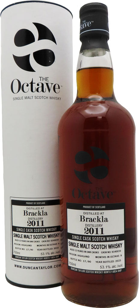 The Octave Brackla 12 Year Old 2011 Single Cask Single Malt Whisky 750ml-0
