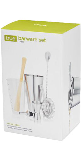True 7pc Barware Set