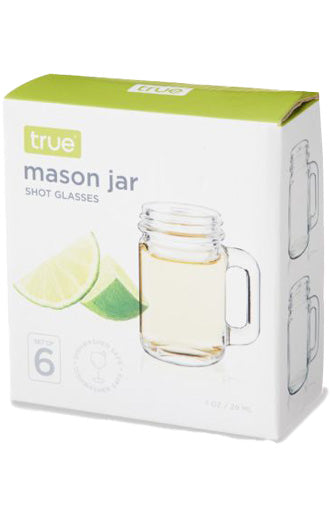 True Mason Jar Shot Glass 6pk