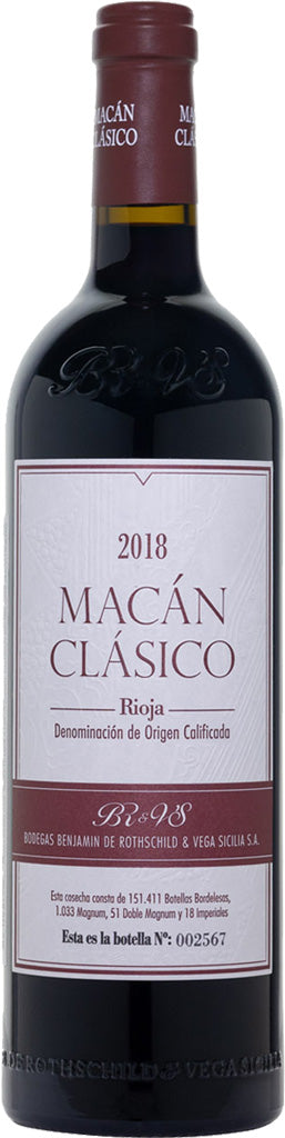 Vega Sicilia Bodegas Benjamin de Rothschild Macan Clasico 2018 750ml
