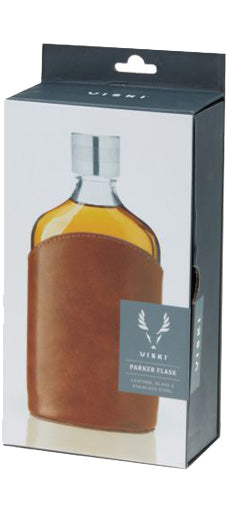 Viski Parker Leather Flask-1