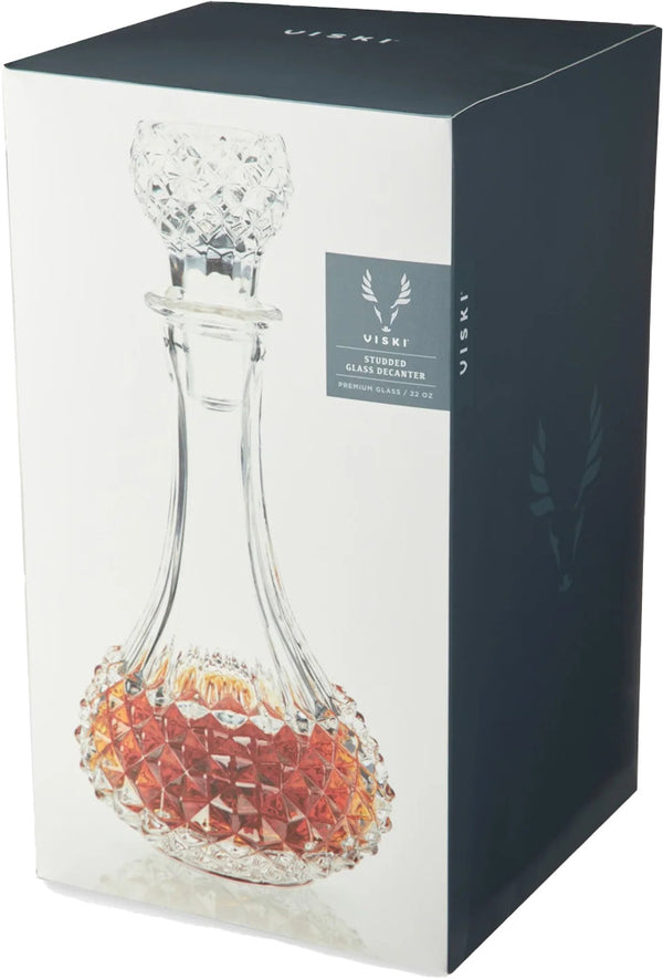 Viski Studded Glass Decanter