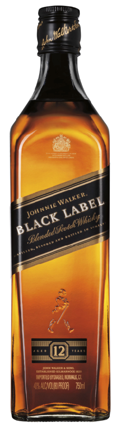 Johnnie Walker Black Blended Scotch Whisky 1L