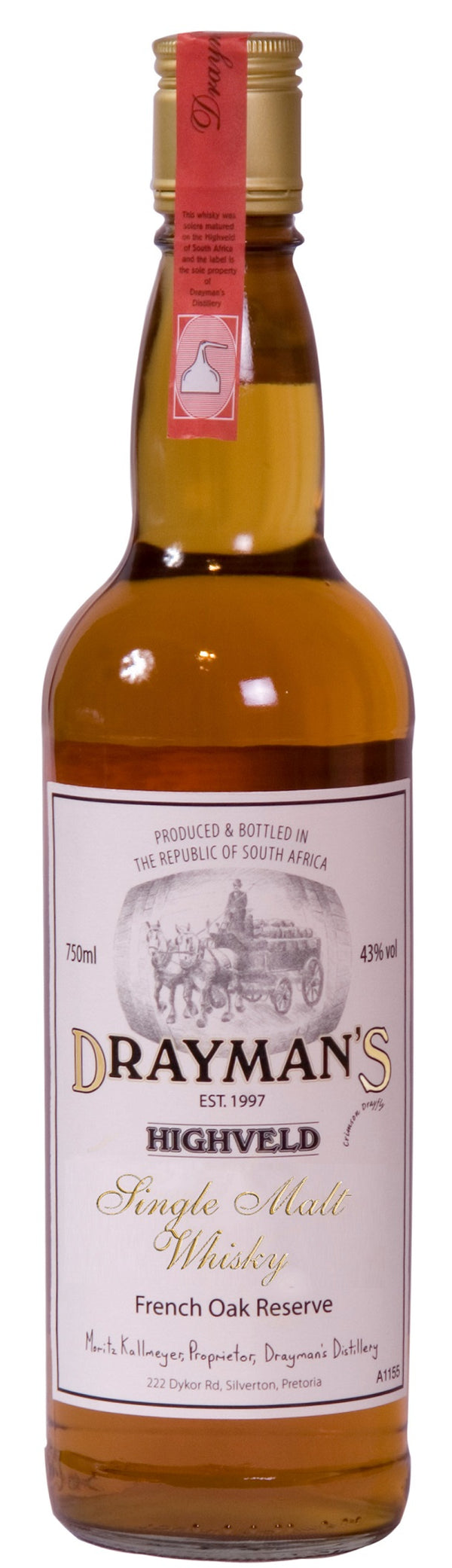 Drayman's Highveld Single Malt Whisky 750ml