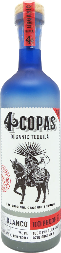 4 Copas Blanco Tequila 110 Proof 750ml