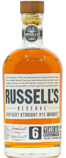 Russell's Reserve 6 Year Old Kentucky Rye Whiskey 90 Proof 750ml-0