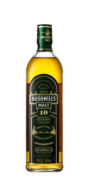 Bushmills 10 Year Old Irish Single Malt Whiskey 750ml-0