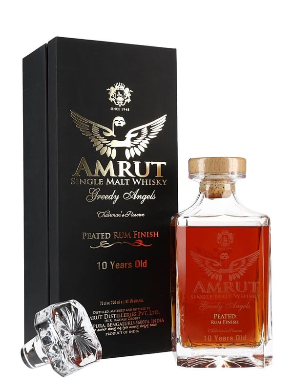 Amrut Single Malt Greedy Angels Peated Rum Cask 10Yr 750ml