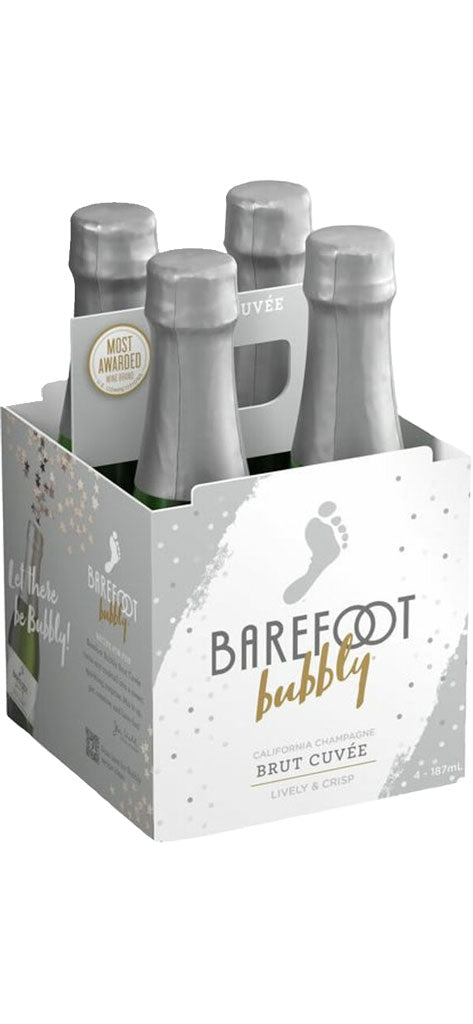 Barefoot Bubbly Brut Cuvee 187ml 4pk