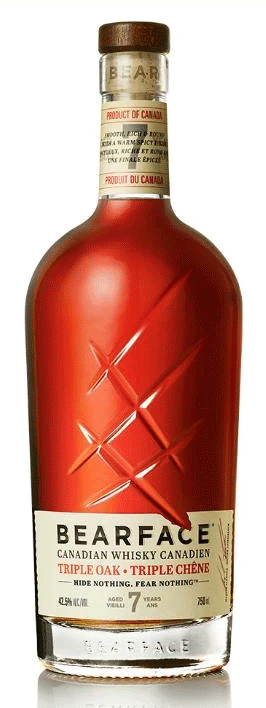 Bearface Triple Oak Canadian Whisky 7 Year Old 750ml