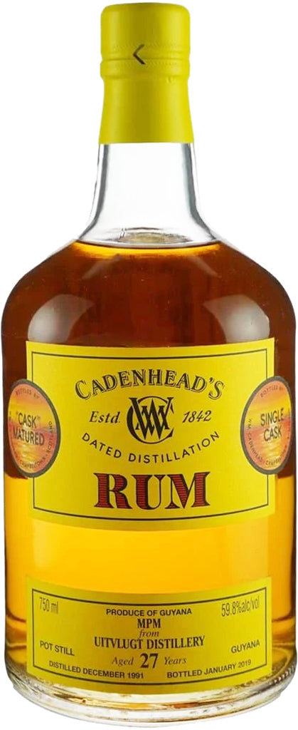 Cadenhead Guyana Uitvlugt Rum 1991 27 Yr. 750ml