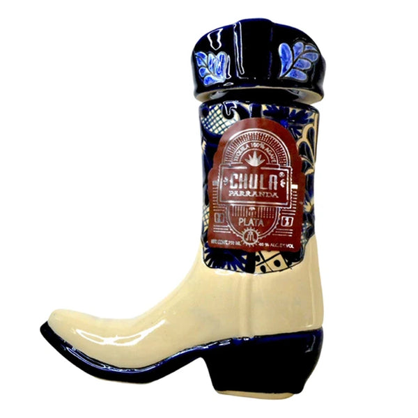 Chula Parranda Tequila Blanco Cermaic Boot 750ml