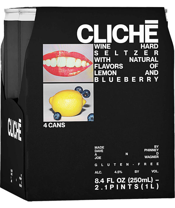 Cliche Lemon Blueberry Wine Hard Seltzer 4pk Cans