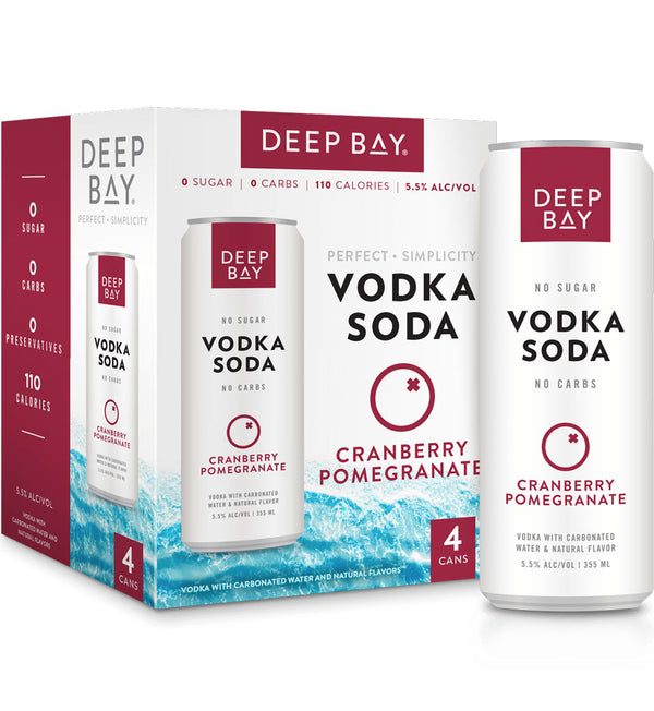 Deep Bay Vodka Soda Cranberry Pomegranate 4pk Cans