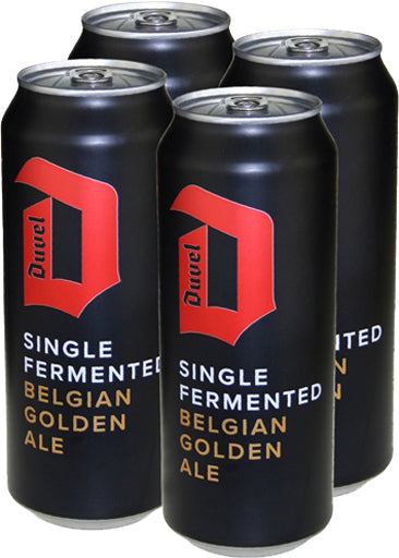 Duvel Single Fermented Belgian Golden Ale 4pk Cans