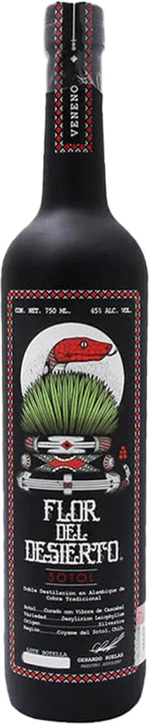 Flor del Desierto Cascabel Rattlesnake Pechuga Sotol 750ml