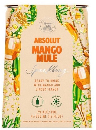 Absolut Mango Mule 4pk Cans 355ml
