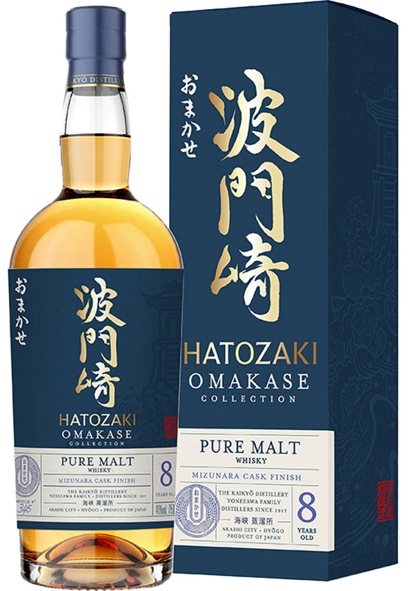 Hatozaki Omakase Mizunara Cask Pure Malt Whiskey 8 Year Old 750ml