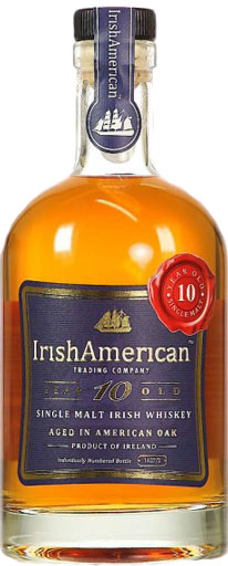Irish American Single Malt Irish Whiskey 10 Year 750ml