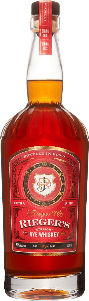 J. Rieger & Co Bottle in Bond Straight Rye Whiskey 750ml