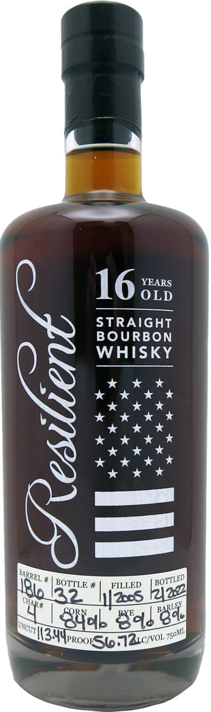 Resilient Barrel #186 Straight Bourbon 16Yr 750ml
