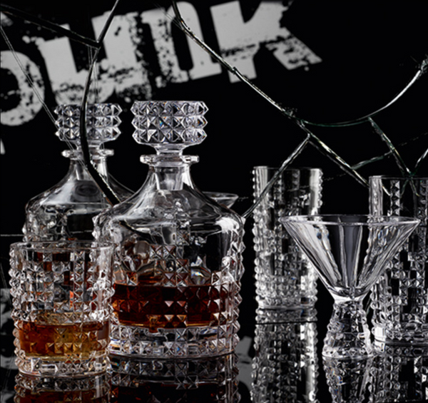 Riedel Nachtmann Punk Decanter & 2 Tumbler Glasses