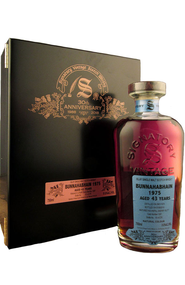 Signatory Bunnahabhain 1975 43 Year Old Single Barrel Single Malt Whisky 750ml
