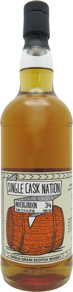 Single Cask Nation Invergordon Single Malt Scotch 34 Year Old 1988