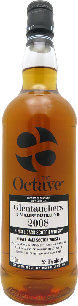 The Octave Glentauchers 10 Year Old 2008 Single Cask Single Malt Whisky 750ml